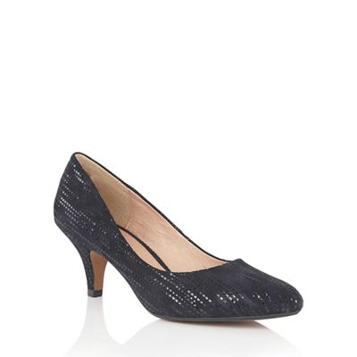 Blue leather 'Dandelion' pointed toe courts